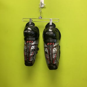 Used Ccm Jetspeed Ft 1 10" Hockey Shin Guards