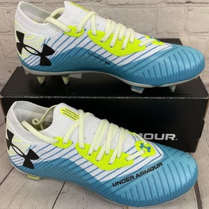 Under Armour 3027240-100 W Shadow Elite 2.0 FG Soccer Cleats White Blue US 7