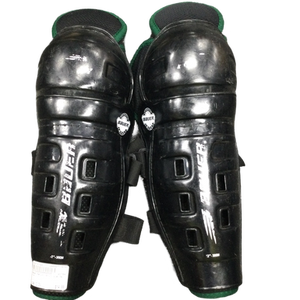 Used Bauer Senior Shin Guards Black 12" 11613-S000147026