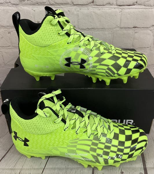 Football Boots Lime Green Football Cleats Youth Under Armour  display picture 2