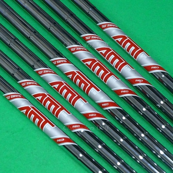 True Temper AMT Red R300 .355 Regular Flex Pulled Steel Iron Shafts SET OF 7