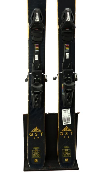 GPO Snowblade Woody, Kurz Ski inkl. Tyrolia SR 10 Sicherheitsbindung, 99 cm Länge, Big Foot Ski für Herren und Damen