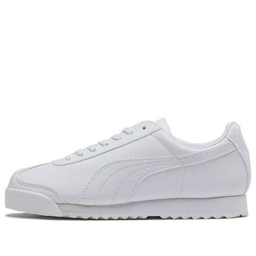 Puma Roma Basic 354259-14 Sneaker Kid US 4.5 White Leather Lifestyle Shoes EF388