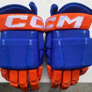 CCM HG97 Pro Stock Hockey Gloves 14” Royal Blue Oilers 74366