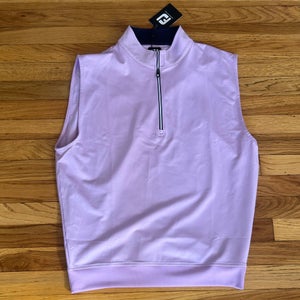 Footjoy Gathered Waist 1/2 Zip Performance Golf Vest Men's Size Medium Lavender