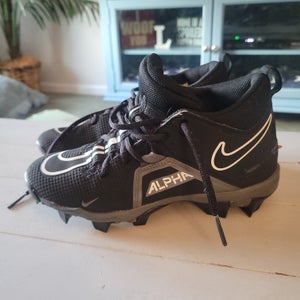 Nike Alpha Menace 3 Shark Youth Football Cleats CV0583-010 Black Size 5Y