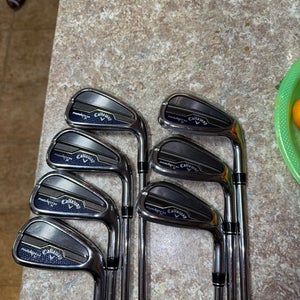 Callaway Paradym 5-A Iron Set Stiff Flex Right Elevate MPH Steel 5-aw 5-pw 7 Clubs