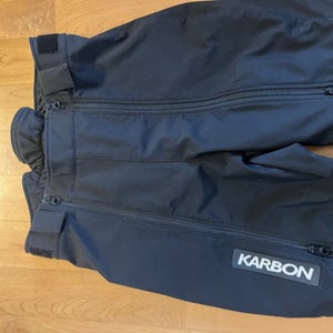 Black Men's Adult Large Karbon Race Zip Off Training Shorts (Used)