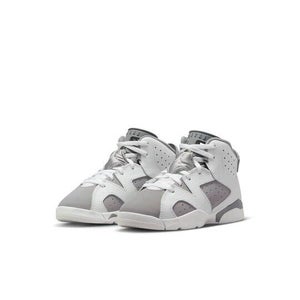 Air Jordan 6 Retro PS DV3605-100 Kids Gray White Leather Lifestyle Shoes EF210
