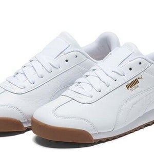 Puma Roma Classic 366408-01 Sneakers Men's 7.5 White Leather Casual Shoes EF329
