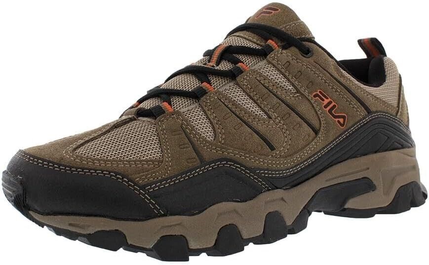 Fila Midland 1QM00014-241 Men's US 12 Brown Orange Outdoor Hiking Shoes EF243