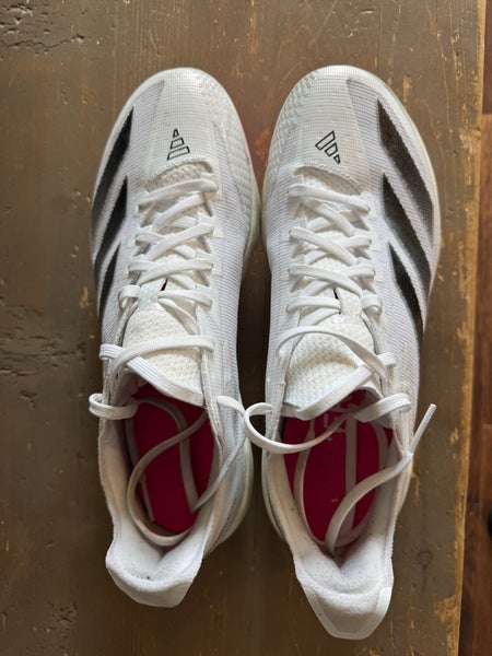 Men's Size M 10.0 (W 11.0) Adult Adidas Low Top Adizero Molded Cleats (Used)