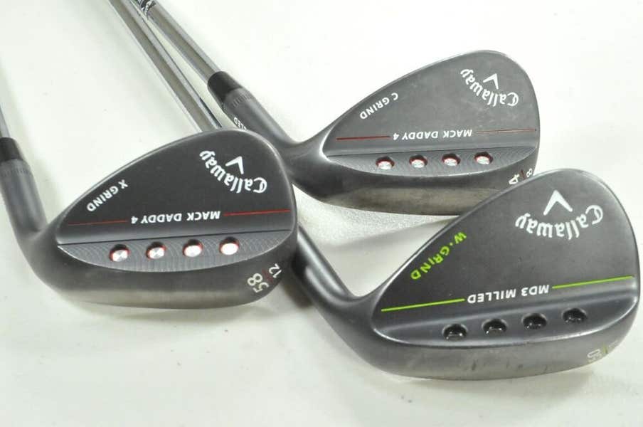 Callaway Mack Daddy 4 Black 50*,54*,58* Wedge Set Right DG Stiff 