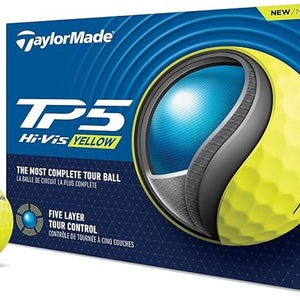 Taylor Made TP5 Golf Balls (Yellow, 12pk) 1dz 2024 NEW
