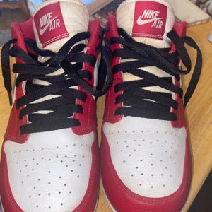 Red Men's Size M 9.0 Youth Air Jordan Low Top Molded Cleats (Used)