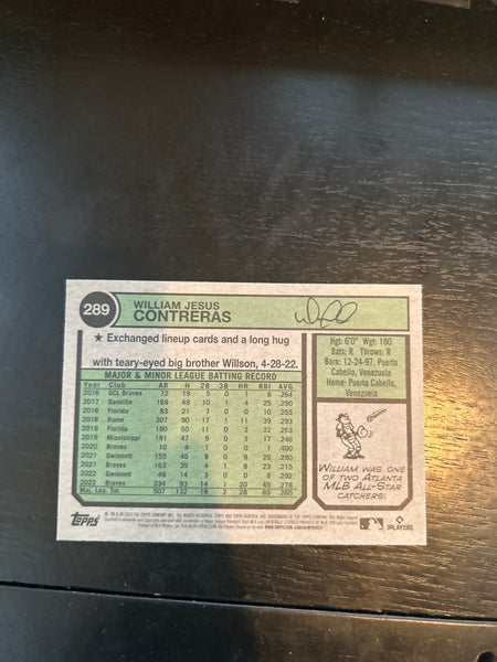 William Contreras 2023 Topps Heritage Card