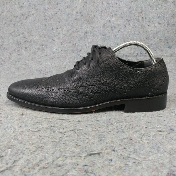 Florsheim Brogue Wingtip Oxfords Mens Size 8 Dress Shoes Black Leather Lace Up