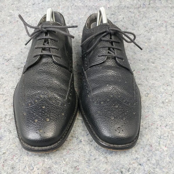 Florsheim Brogue Wingtip Oxfords Mens Size 8 Dress Shoes Black Leather Lace Up