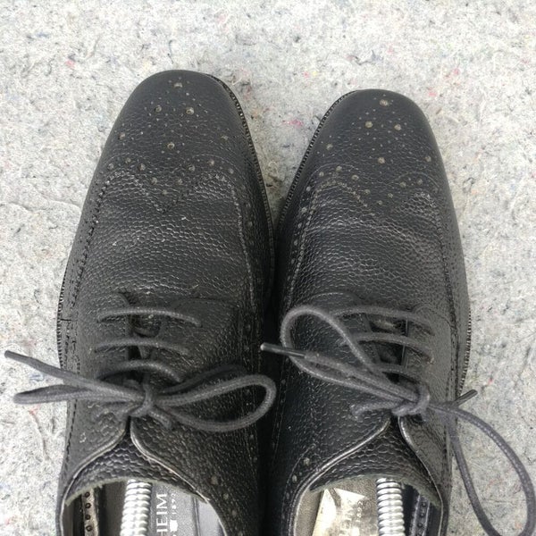 Florsheim Brogue Wingtip Oxfords Mens Size 8 Dress Shoes Black Leather Lace Up