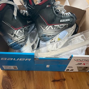 Bauer Skates, Vapor 3X, Fit 2, size 8, with extra steel