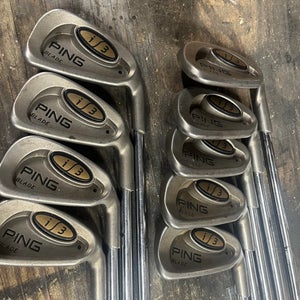 Men's 2000 Ping i3 Blade Right Handed Iron Set Stiff Flex 9 Pieces Steel Shaft (Used)