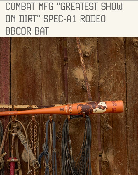 Batte De Baseball Combat Spec A1 Rodeo 2025 - 34" / 31 Oz - Diamètre 2 5/8" - Orange - Neuve