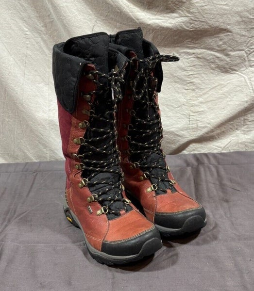 Ahnu Monte Visa Insulated Waterproof Red Leather Women's Boots US 9 EU 40 GREAT