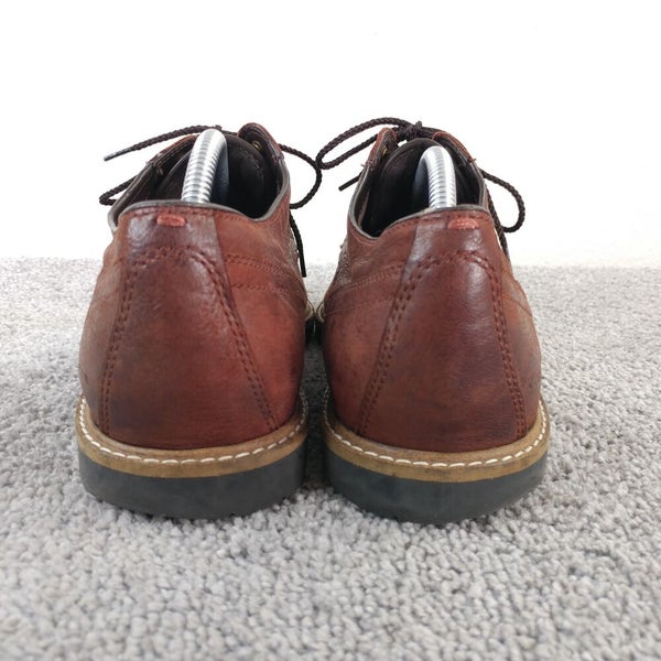Cole Haan Nathan Plain Toe Mens 9.5 Shoes Brown Leather Oxford Lace Up C30634