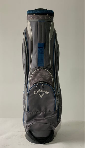 Callaway Solaire Cart Bag Grey Blue 6-Way Divide Single Strap Golf Bag