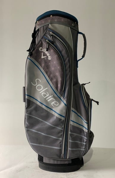 Callaway Solaire Cart Bag Grey Blue 6-Way Divide Single Strap Golf Bag