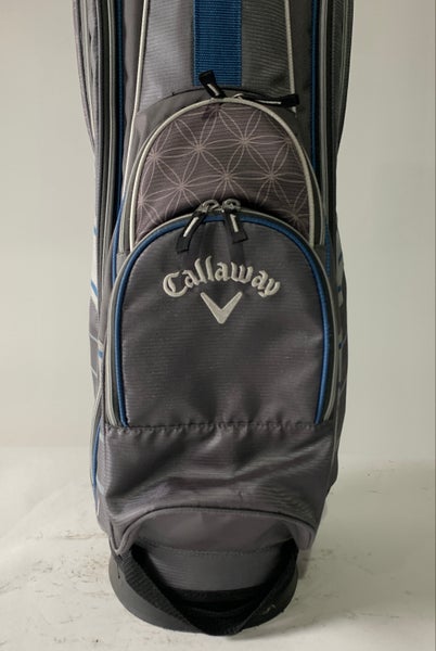 Callaway Solaire Cart Bag Grey Blue 6-Way Divide Single Strap Golf Bag