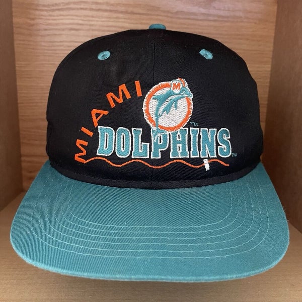Vintage Miami Dolphins Spell Out NFL #1 Apparel String Back Fitted Rope Hat Rare
