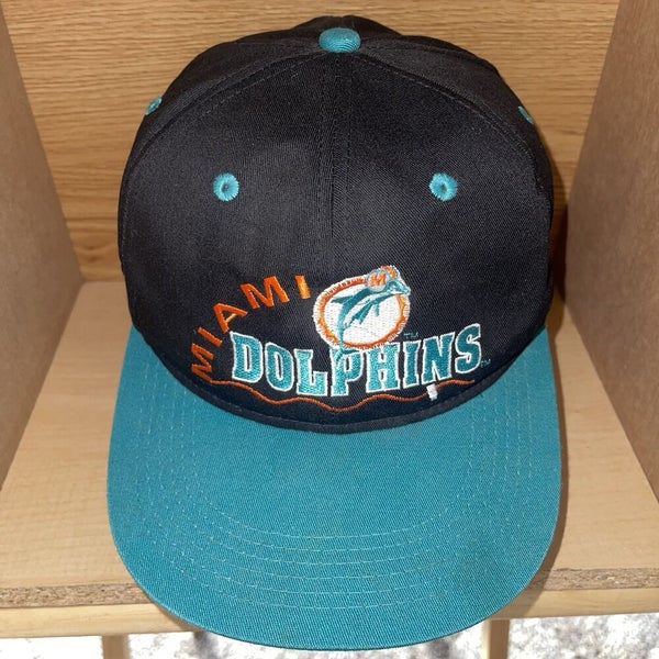 Vintage Miami Dolphins Spell Out NFL #1 Apparel String Back Fitted Rope Hat Rare