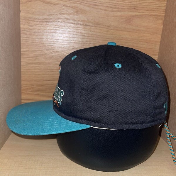 Vintage Miami Dolphins Spell Out NFL #1 Apparel String Back Fitted Rope Hat Rare