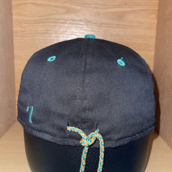 Vintage Miami Dolphins Spell Out NFL #1 Apparel String Back Fitted Rope Hat Rare