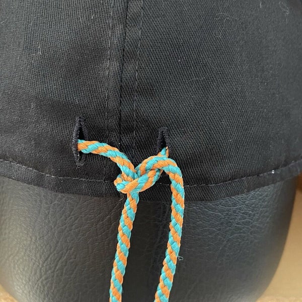 Vintage Miami Dolphins Spell Out NFL #1 Apparel String Back Fitted Rope Hat Rare