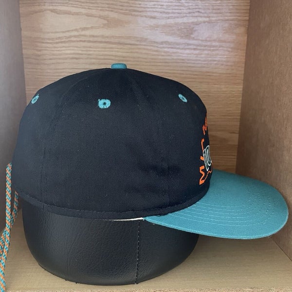 Vintage Miami Dolphins Spell Out NFL #1 Apparel String Back Fitted Rope Hat Rare