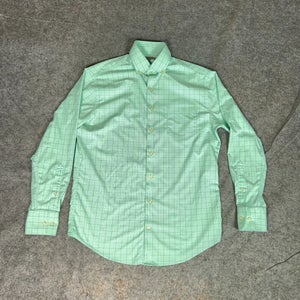 Peter Millar Mens Shirt Medium Green Summer Comfort Performance Golf Nylon Top