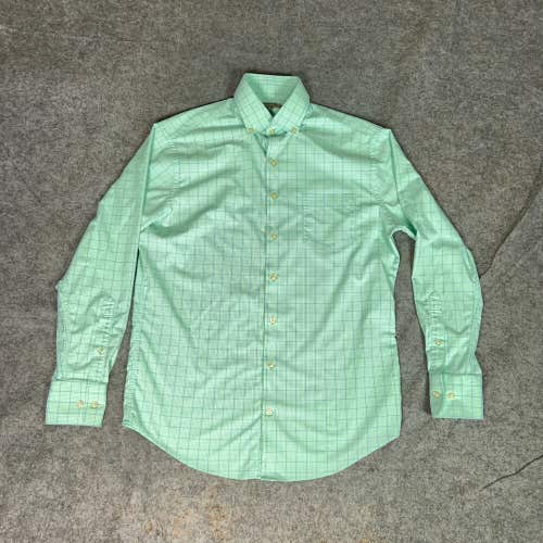 Peter Millar Mens Shirt Medium Green Summer Comfort Performance Golf Nylon Top