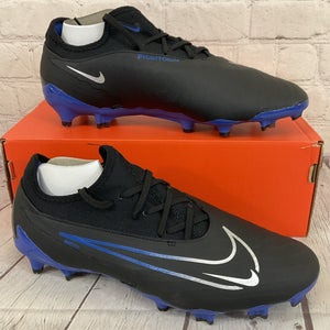 Nike DD9463-040 Phantom GX PRO FG Soccer Cleats Black Chrome Blue US 7 W 8.5