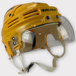 Pro Stock Game Used Medium Bauer 4500 Yellow Jeff Carter Hockey Helmet