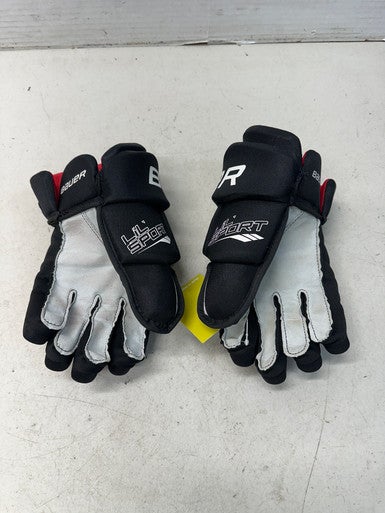 Used Bauer LIL SPORT Junior Gloves White/Black/Red 12" 11835-S000192586