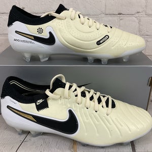 Nike DV4328-700 Legend 10 Elite FG Soccer Cleats Lemonade Black Gold US 5.5 W 7