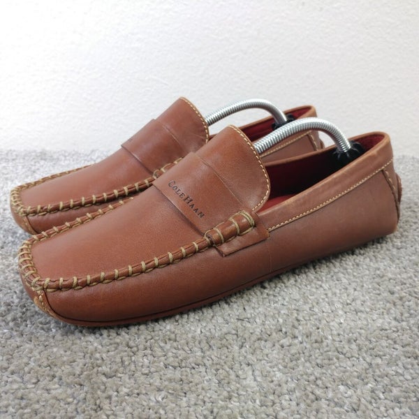 Cole Haan Driving Loafers Mens Size 9 B Narrow Shoes Brown Leather Slip On
