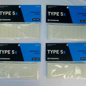 ☆ LOT OF 4 ☆ BRAND NEW pieces of StringKing Type 5x Performance MESH Semi-Hard  * WHITE *