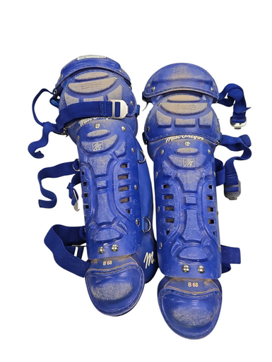 Used MacGregor SHIN GUARDS Catchers Leg Guards Royal Blue Junior 11617-S000318881