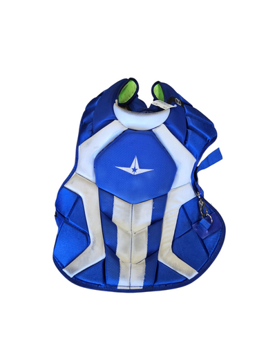 Used All-Star CPCC40PRO CHEST PROTECTOR Catchers Chest Protector Royal Blue Adult 11617-S000318403
