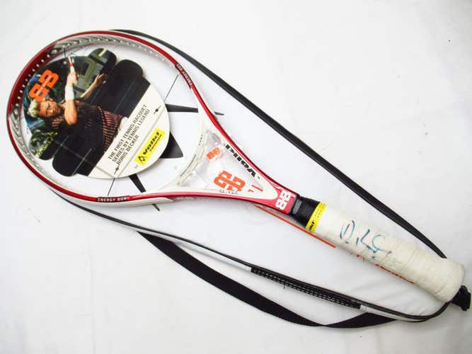 *NOS* BORIS BECKER HAND SIGNED BB10 TENNIS RACQUET (4 1/2) W/ SIGNED COVER