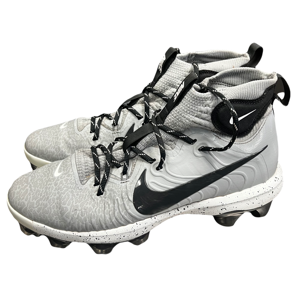 Used Nike Alpha Huarache NXT MCS DJ6519-003 Baseball Cleats Grey Senior 10.5 11730-S000063724