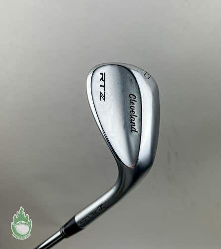Used Right Hand Cleveland RTZ Low Grind Wedge 60*-06 S400 Stiff Flex Steel Golf